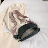 Women's Saddle Shoulder Bag Crossbody Chest Bag PU Leather Fanny Pack