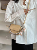 Saddle Shoulder Bag Women Top Handle Solid Crossbody Handbag
