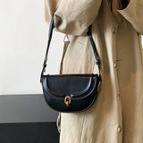 Small Crossbody Bag Women's Shoulder Handbag PU Leather Saddle Style