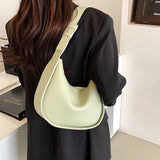 Women's Crossbody Shoulder Bag Solid PU Leather Handbag
