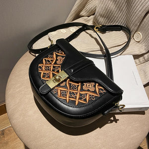 Small Vintage Leather Shoulder Bag Crossbody Bag