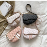 Leather Saddle Bag Crossbody Shoulder Underarm Side Bag for Women