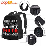Sailing Sailor Boat Backpack Large Capacity Awesome Design