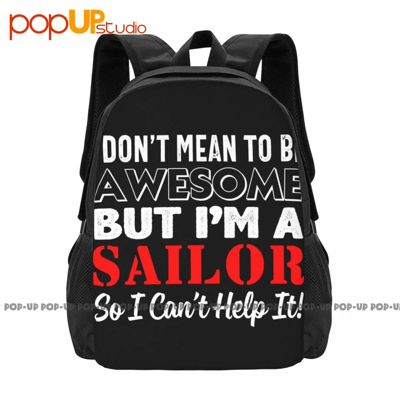 Sailing Sailor Boat Backpack Large Capacity Awesome Design
