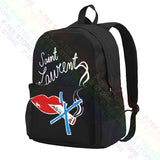 Saint 12 Laurent Lips Backpack Beach Gym Tote School Sport Bag