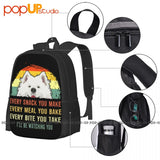 Samoyed Snack Watching Dog Mom Backpack Sports Bag