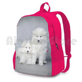 Samoyed Puppies Hiking Backpack Waterproof Camping