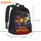 Samus Metroid Cover Graphic Backpack Large Capacity