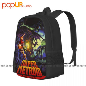 Samus Metroid Cover Graphic Backpack Large Capacity