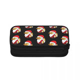 Santa Claus Rubber Duckie Pen Box Student School Anime Zipper Pen Bag