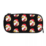 Santa Claus Rubber Duckie Pen Box Student School Anime Zipper Pen Bag