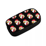 Santa Claus Rubber Duckie Pen Box Student School Anime Zipper Pen Bag