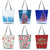 Santa Claus Snowman Printed Handbag Christmas Gift Bag