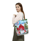 Christmas Santa Women Gift Handbag Eco Tote Reusable Shopping Bag