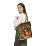 Christmas Santa Women Gift Handbag Eco Tote Reusable Shopping Bag