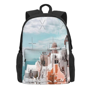 Santorini Oia Greece Backpacks Men's Backpacks Bags