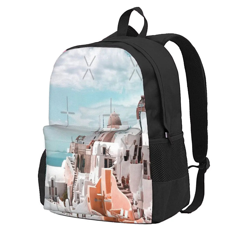 Santorini Oia Greece Backpacks Men's Backpacks Bags