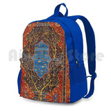 Sarouk Fereghan Persian Carpet Print Outdoor Hiking Backpack