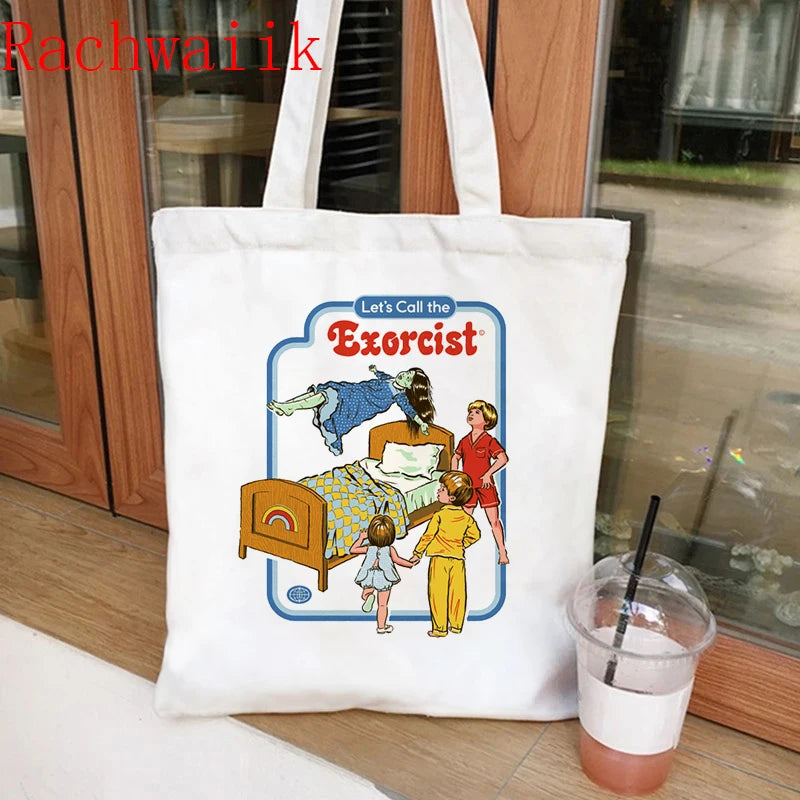 Vintage Harajuku Shopper Bag Canvas Shoulder Large-capacity