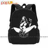Satanic Nun Pentagram Baphomet 666 Metal Horror Backpack