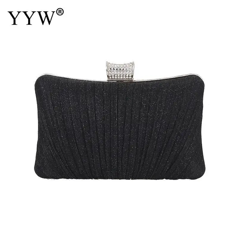 Satin Box Handbag Chain Shoulder Bags Party Clutch Purse Underarm Handbgs