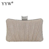 Satin Box Handbag Chain Shoulder Bags Party Clutch Purse Underarm Handbgs