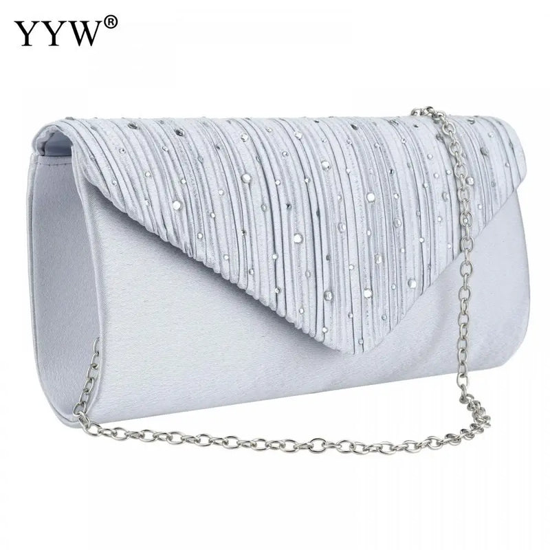 Satin Envelope Bag Evening Party Clutch Female Chain Handbags Shoulder Purse
