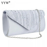 Satin Envelope Bag Evening Party Clutch Female Chain Handbags Shoulder Purse
