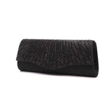Satin Rhinestone Evening Clutch Party Handbag Wedding Purse