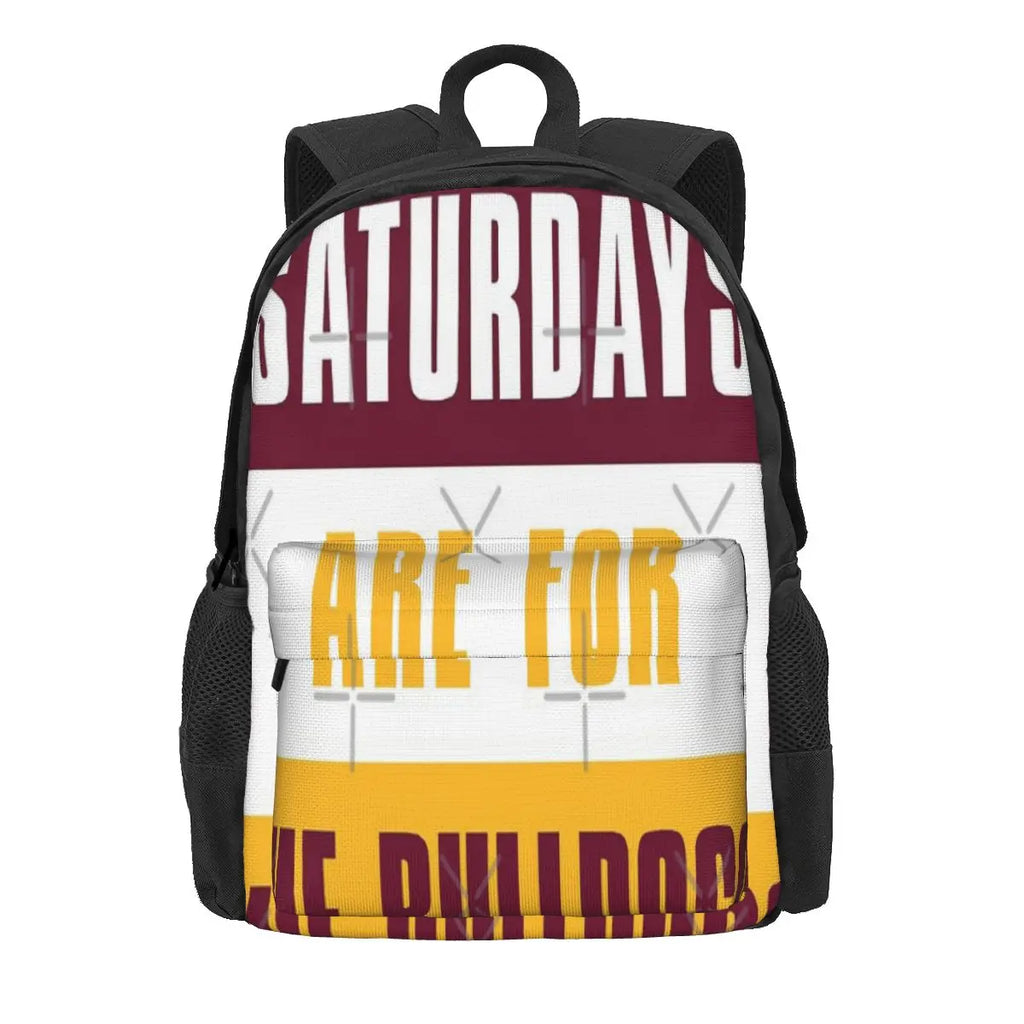 Bulldogs Backpacks School Bag Vintage Handbag