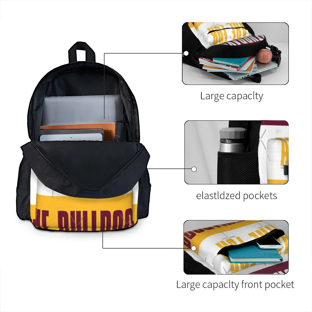 Bulldogs Backpacks School Bag Vintage Handbag