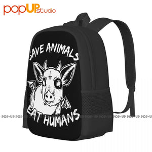 Evil Piggy Backpack Large Capacity School Gym Bag