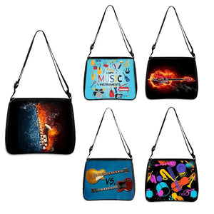 Saxophone Musical Instrument Print Handbag Style Underarm Bag