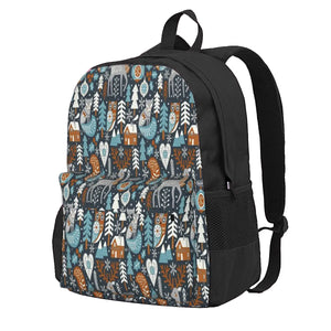 Nordic Christmas Dark Backpacks Men's & Women's Anime Bags