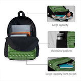 Scandinavian Green Knit Backpacks Men's Waterproof Reusable Bag