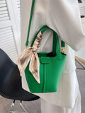 Green Pu Leather Women's Shoulder Crossbody Bag Shopper Female Handbags