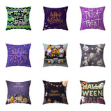 Halloween Horror Pumpkin Bat Print Cushion Cover
