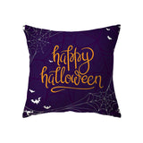 Halloween Horror Pumpkin Bat Print Cushion Cover