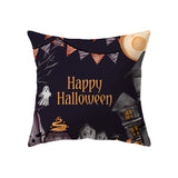 Halloween Horror Pumpkin Bat Print Cushion Cover