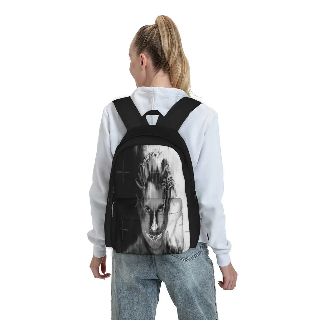 Scary Nights Backpacks Men's and Women's Vintage Bags with Zip Pockets