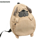 Corduroy Animal Fox and Dog Shape School Backpack for Teenagers Girls