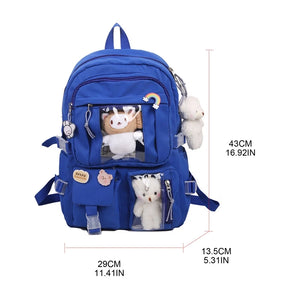 School Backpack Laptop Backpacks Student Bookbag Nylon Casual Travel Bag