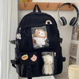 Nylon School Backpack Laptop Bookbag for Teen Girls Women Ladies
