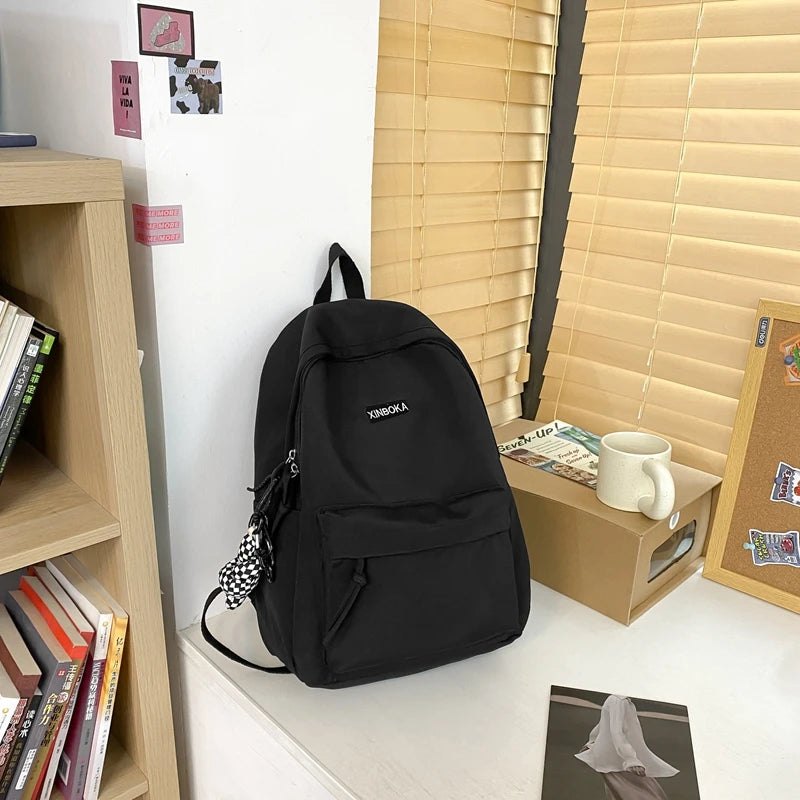 Lightweight Waterproof Nylon School Backpack Large Capacity Bagpack