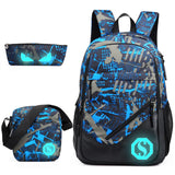 Luminous Zipper School Backpack for Teenagers