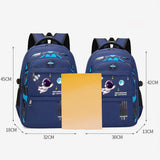 Student Backpack Cartoon Schoolbag Adjustable Strap Zipper Large Capacity