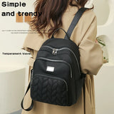 Quilted School Backpack Purse for Women Girls Travel Daypack