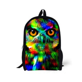 Animal Cat Printing School Backpack Set for Teenage Boys Girls