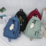 Canvas School Backpack for Teenage Girl Casual School Bag Women's Rucksack