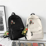 Canvas School Backpack for Teenage Girl Women's Rucksack